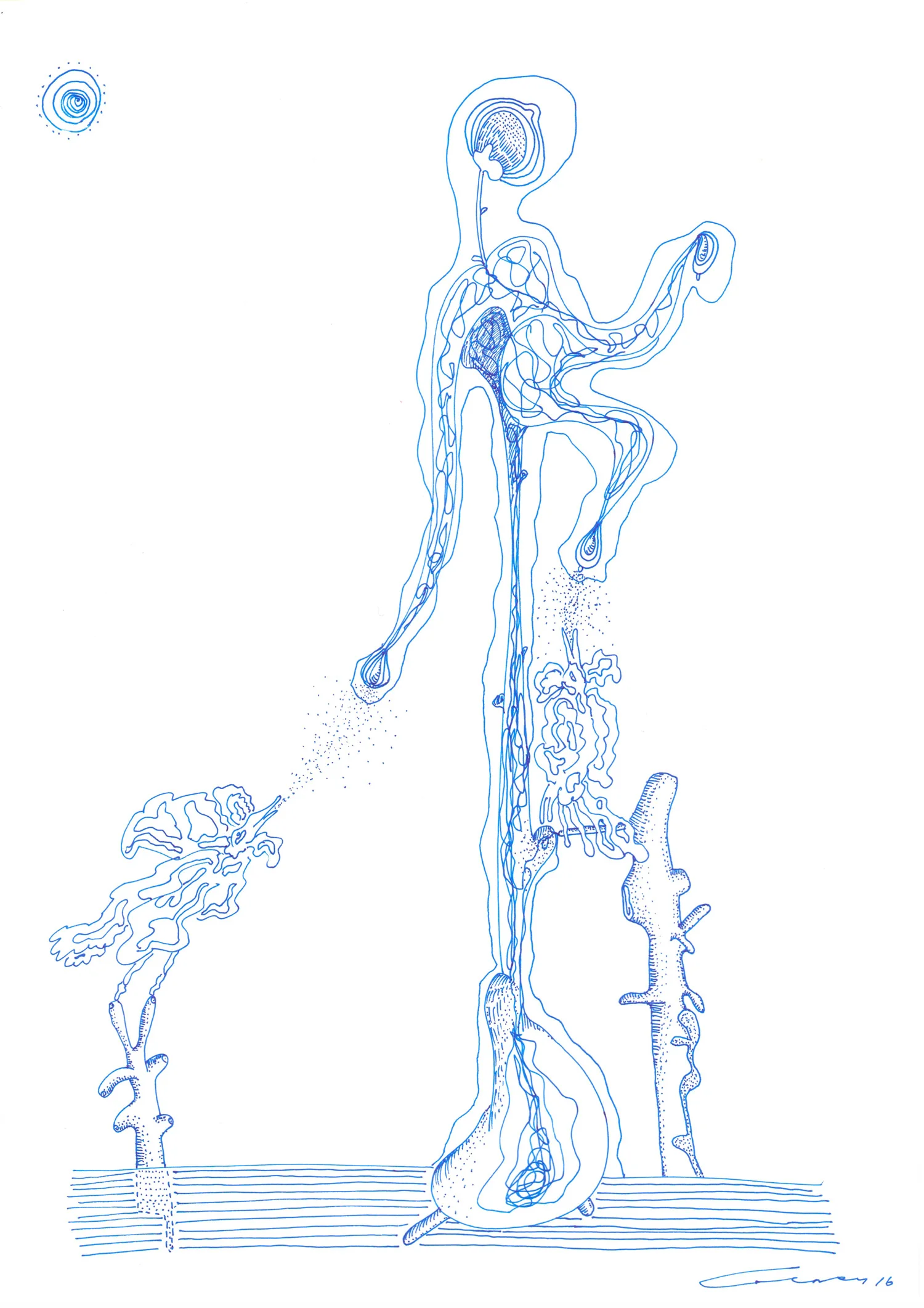 Lunar Roosters. Gathering Nectar