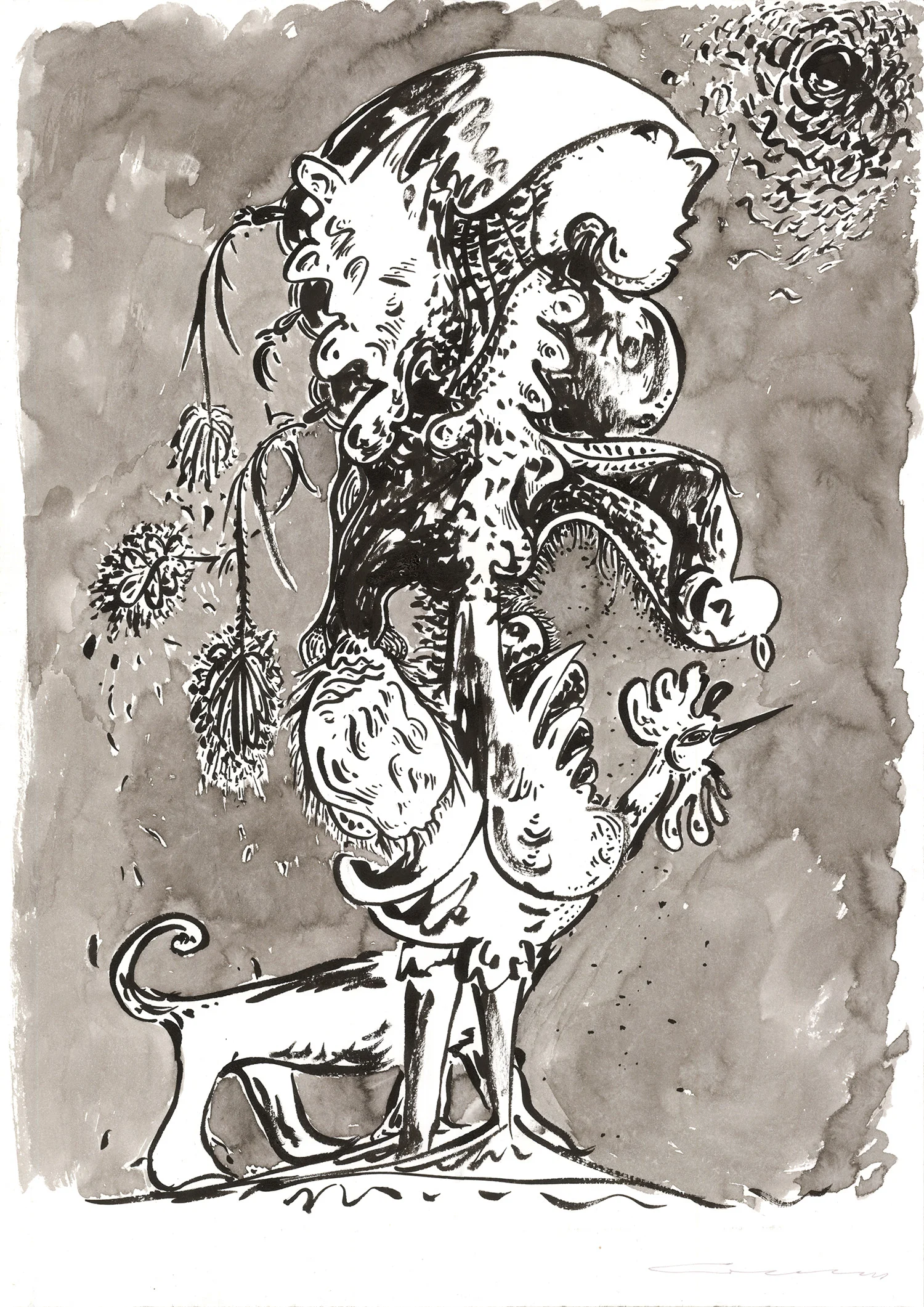 Bird-Lion Gazing Beyond the Horizon under the Shade of the Blooming Fragrant Stoicopolus